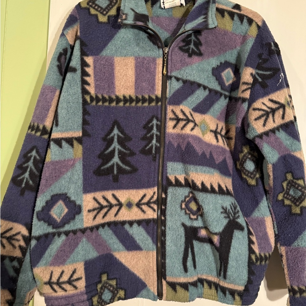 Vintage Teddi Multicolor Fleece Jacket